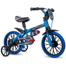 Bicicleta Infantil Nathor Aro 12 Menino Veloz Azul E Preto Criança de 90cm a 1 metro 2 A 5 Anos
