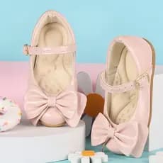 Sapatilha Infantil Menina Casual de Fivela Sapato Boneca Laço Liso Verniz Festa Casamento Batizado