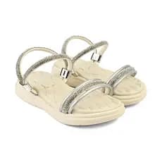 Sandália Chinelo Infantil Menina Ajuste Fácil Brilhante Strass Casual Verão Leve Macia Confortável