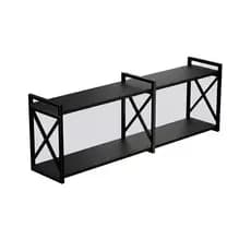 Prateleira Modelo X Estilo Industrial Acompanha Madeiras E Parafusos Kit Completo 20X110CM We