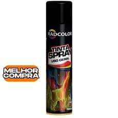 Tinta Spray Preto Brilhante Uso Geral Secagem Rápida Radcolor 400ml RC2101