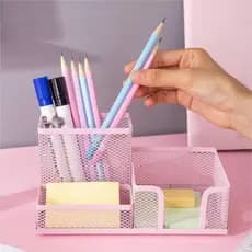 Porta Treco Aramado Para Mesa Escritório Organizador Multiuso