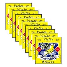 Kit 10 Cordas Nylon Para Violão Giannini Canário Bolinha Com