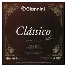 ENCORDOAMENTO GIANNINI VIOLÃO GENWPL 65/35 PRATEADO LEVE NYLON