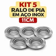 Ralo de pia 11cm Kit 5 Unidades Pronta Entrega