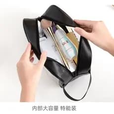 Separação seca e molhada dupla camada transparente saco cosmético do plutônio saco de armazenamento cosmético portátil feminino saco de viagem saco de higiene pessoal