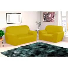 Jogo Capa Protetora Sofa 3 e 2 Lugares Coladinha Malha Helancia