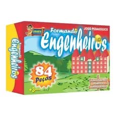 JOGO FORMANDO ENGENHEIROS 84 PECAS EM MADEIRA URIARTE
