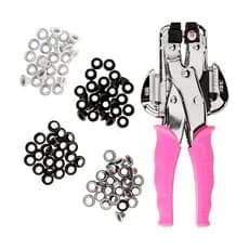 Kit com Aplicador de Ilhós Crop A Dile We R Rosa