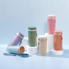 Copo Isotérmico com Alça de Nylon – 300ml BPA Free com Tampa Rosqueável