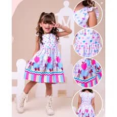 Vestido Xadrez Infantil Menina e Festa caipira São João
