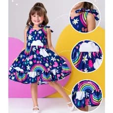 Vestido Infantil Menina Luxo Premium de 04 a 12 anos