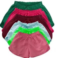 Kit 2 Short Tactel  Feminino Adulto Verão Praia Academia fitness Cores Sortidas