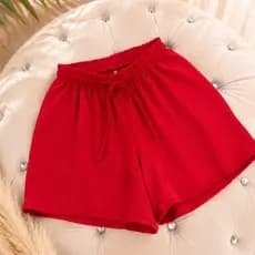 Short Feminino Básico Duna Confortável Verão Fresco Soltinho Cores Lisas do P ao GG 46