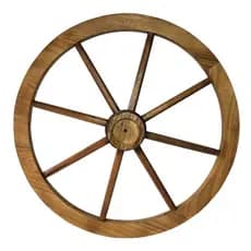 Roda Carroça Rústica Decorativa em Madeira Pinus com Estilo Fazenda Country Jardim Parede Vintage