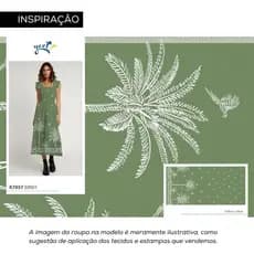 Palmeira Militar - 100% Viscose - Tecido Estampado Digital