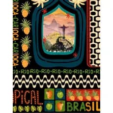 Tecido Rio - Tropical - 95% Poliéster 5% Elastano - Estampa Digital - Largura 1.50 m