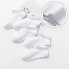 Kit 3 Pares Meia Cano Curto Infantil Escolar Branca Preta Algodão Conforto