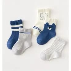 Kit 3 Pares Meia 90% Algodão Térmica Respiráveis Conforto Menino