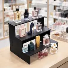 Display Expositor 3 Andares Vitrine Balcão Suporte Produtos para Decoração de Loja