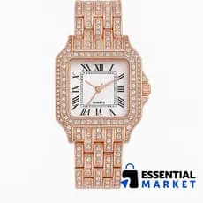 Relógio Feminino Luxo Cravejado | Elegância e Brilho para Seu Pulso - Diversas Cores
