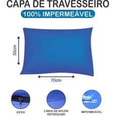 Capa Impermeável Para Travesseiro Hospitalar (50x70cm) Zíper