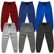 Calças De Moletom Flanelado Infantil Menino Toque Macio Com Punho