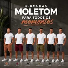 Kit 2 Bermudas Moletom Masculino Academia Esporte Fitness