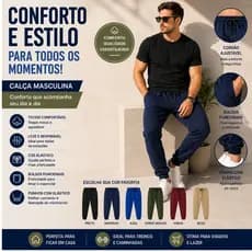 Calça moletom pelúciado Abrigo De Frio Outono Inverno com amarração masculina adulto estilo jogge, caminhada casual