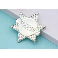 2 estrela de xerife plástico 6,5x5,5cm fantasia cosplay