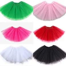 Saia Tule Tutu Infantil Crianças Lisa 30 Cm