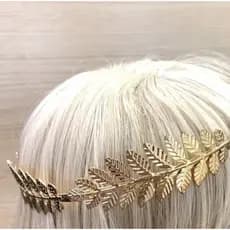 Coroa Deus / Deusa Grego Com Folhas Dourado ou presilha