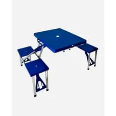 Mesa Portatil Vira Maleta Com 4 Cadeiras Dobravel Camping
