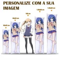 Xuxão Dakimakura Pilowtop  de 1,60m  Personalizado Com Suas Fotos (k-pop,Anime,Namorados,Hentais)