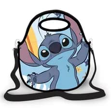 Bolsa Lancheira Vários Temas Stich Anime Wandinha Patrulha Canina em Neoprene