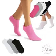 Kit com 6 e 12 Pares De Meias Soquete Feminina Cano Curto