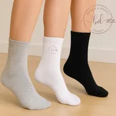 Kit Ate 15 Pares De Meias Cano Alto Unissex Alta Qualidade Lisas