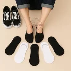 Kit ate 12 Pares de Meia Sapatilha Soquete Invisível com Silicone Masculino e Feminino Estilosa