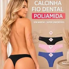 Calcinhas Fio Dental Sem Costura Corte a Laser Acabamento Premium