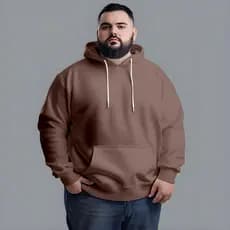 Moletom Unissex Plus Size Com Capuz Canguru Liso Colorido