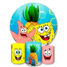 Capas Painéis de Festa Sublimados Vários Modelos Tema B. Esponja