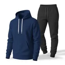 Conjunto Moletom+Calça Preta Unissex Liso Feminino E Masculino Moda De Inverno Cores E Tamanhos Variados