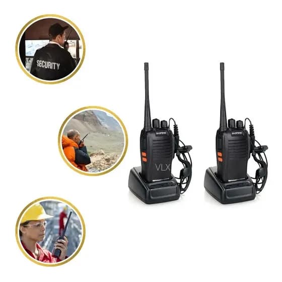 Kit 2 Radio Walk Talk Comunicador 16 Ch 12km Baofeng 777s Ht