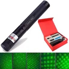 Caneta Laser Laser Pointer Verde com Bateria Recarregável com Chave de Segurança Laser303
