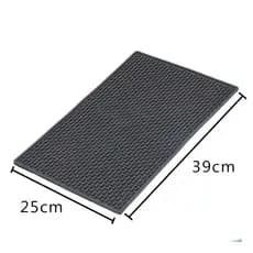 Tapete Bar Mat Barmen Escorredor em PVC Para Copos Antiderrapante PRETO-CAFE-CINZA