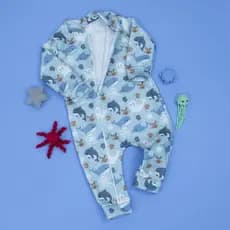 macacão de inverno para bebê menino fundo do mar soft quentinho macacão masculino bebê