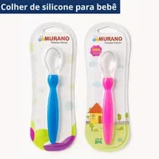 Colher Ponta 100% Silicone Bebe, Flexivel