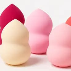 Esponja maquiagem base ondulada pratico profissional Make Skincare Perfeito Uniforme