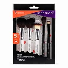 Kit Pincéis De Maquiagem Profissional Macrilan Esfumar Iluminar Linha WB801