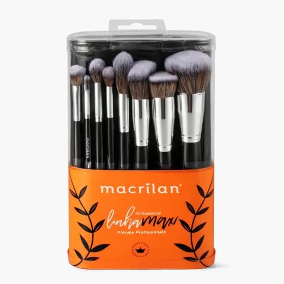 Kit Completo Com 10 Pincéis De Maquiagem Linha Max Macrilan